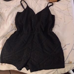 Black Lace Romper